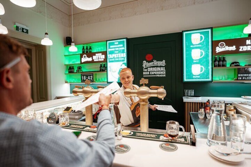 Prague Beer Pouring Class at Pilsner Urquell 