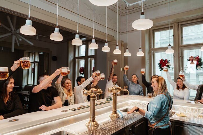 Prague Beer Pouring Class at Pilsner Urquell 