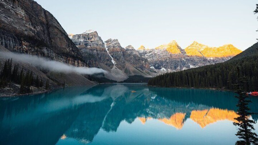 The sunrise of a lifetime at Moraine Lake!