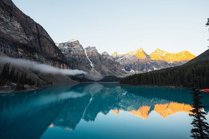 The sunrise of a lifetime at Moraine Lake!