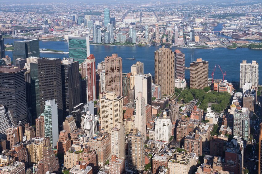 Aerial view of mid-town Manhattan