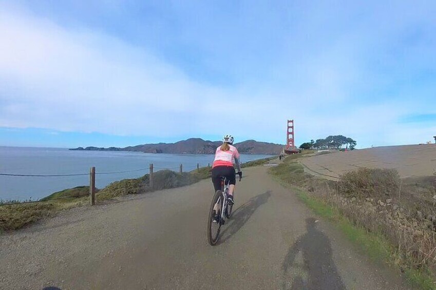 Heading to the Golden Gate Bridge from San Francisco on the way to Muir Woods