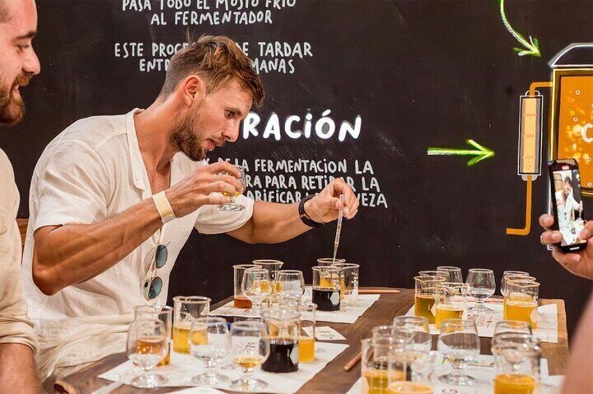 Experiment with malts and hops to craft your custom blend.