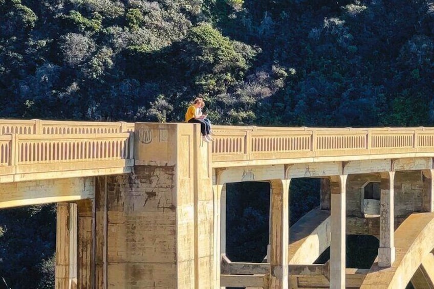 Iconic Bixby Bridge - I do not recommend sitting on the edge of the bridge.