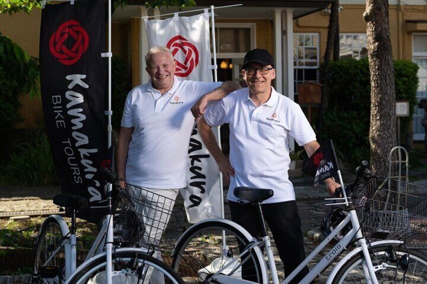 KAMAKURA BIKE TOURSのガイド付き自転車ツアーなら、Jean&Brunoと一緒に回ると心に残る素敵な旅になります。