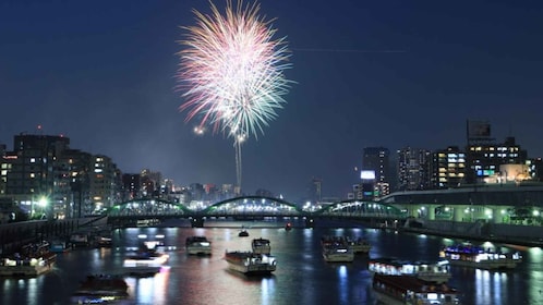 26 juillet 2025 : Dîner pyrotechnique sur la rivière Sumida à Tokyo croisiè...