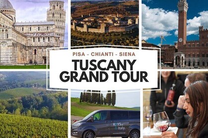 Tuscany Grand Tour from Florence: Pisa,Chianti Wine Tasting,Siena