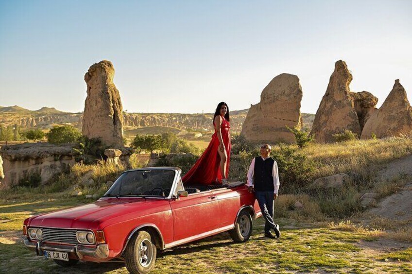 Cappadocia Classic Car Sunset or sunrise