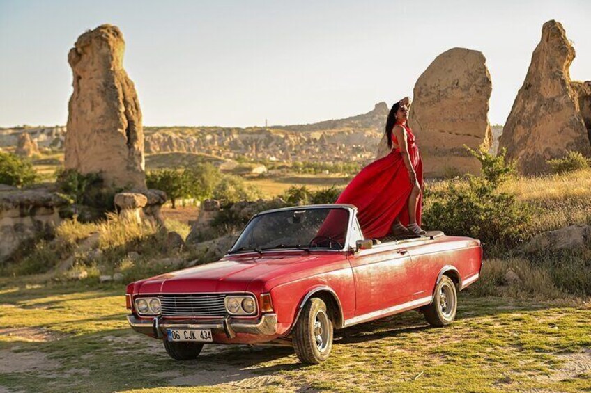 Cappadocia Classic Car Sunset or sunrise