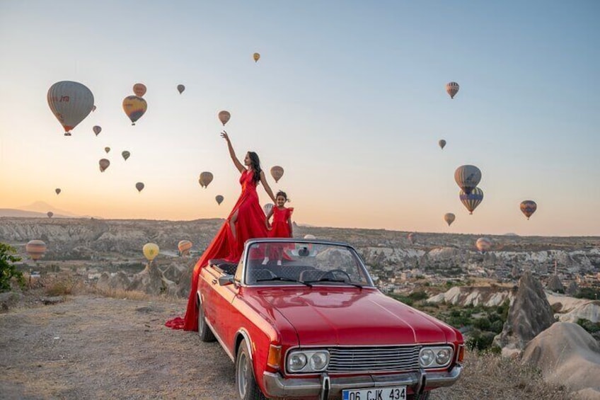 Cappadocia Classic Car Sunset or sunrise