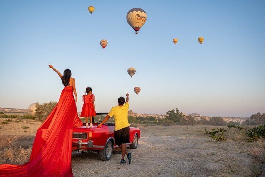 Cappadocia Classic Car Sunset or sunrise