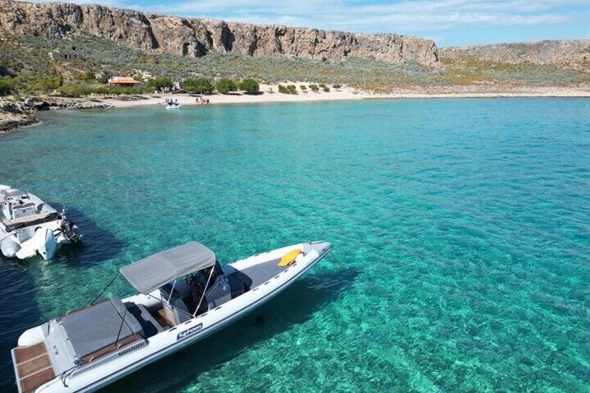 Private Boat Cruise Balos Lagoon & Gramvousa Island from Kissamos