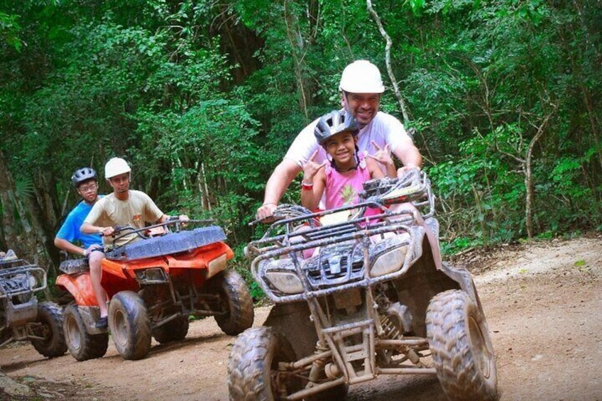 Jungle Adventure with ATV Rides, Zip Lines, and Mayan Cenote 