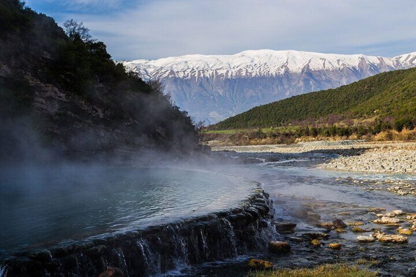 1 Day Tour to Permet Thermal Baths Tepelena and Kelcyra Waterfall