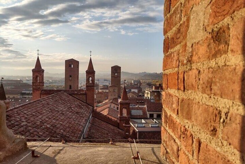 Visit to the bell tower of the Cathedral of Alba with sweet tasting