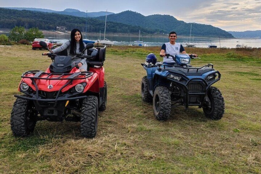 quad bike at the landing viewpoint