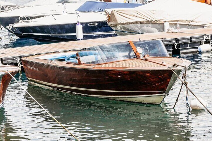 1H Lake Como Cruise with vintage wooden motorboat Open Bar