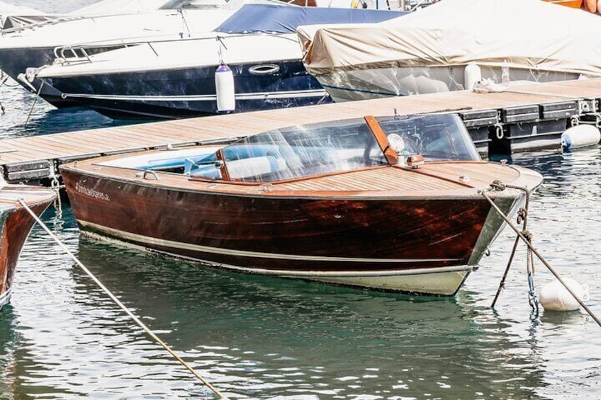 1H Lake Como Cruise with vintage wooden motorboat Open Bar