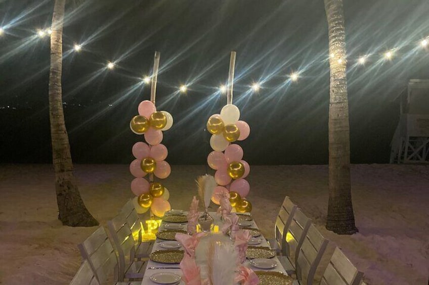 Birthday Dinner On Beach