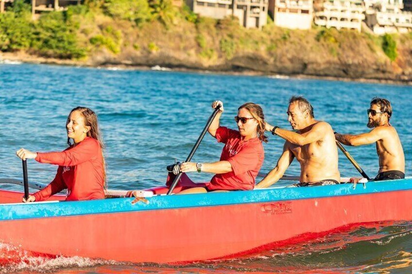 Outrigger Canoe Surfing at Kalapaki Beach 