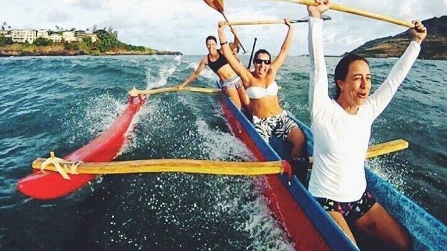 Unforgettable Canoe Surfing at Kalapaki Beach.