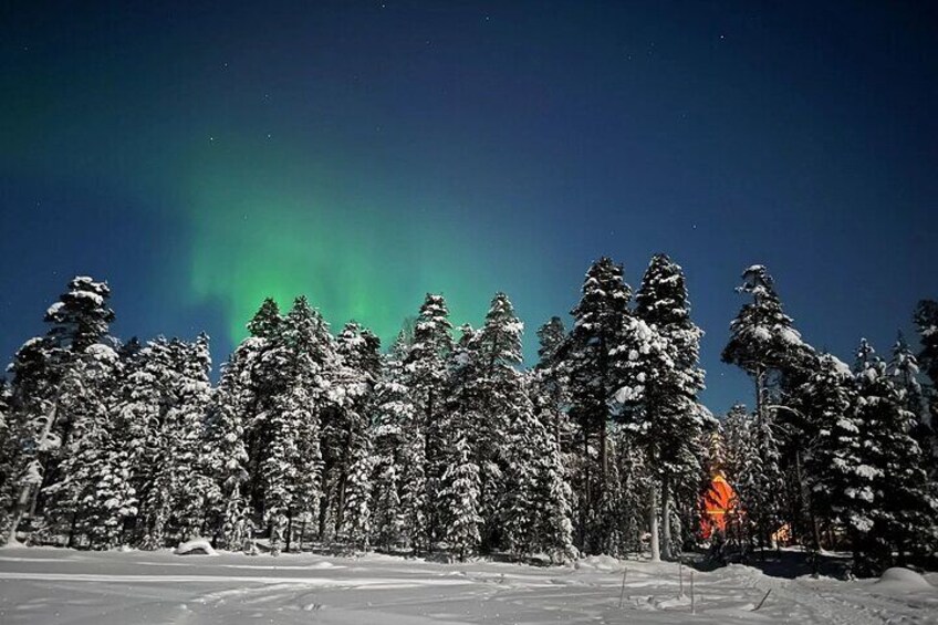 Aurora Camp and Open Fire Dinner in Finland