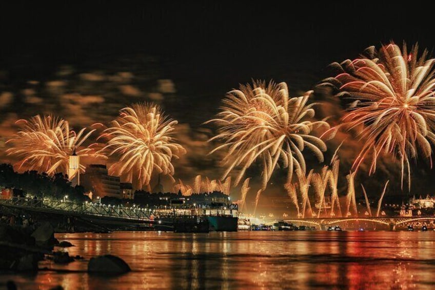 Budapest Fireworks Installation Experience with Dinner