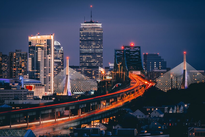 Scenic Boston Night Tour with Sunset Cruise