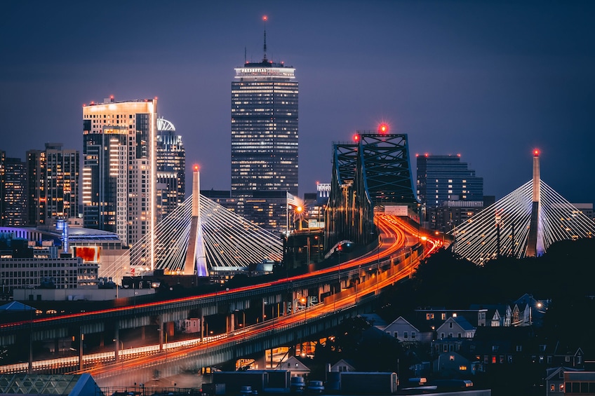 Scenic Boston Night Tour with Sunset Cruise