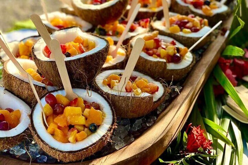 COCONUT AND FRESH FRUITS