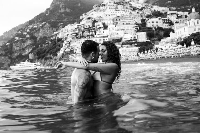 Beautiful couple in positano.