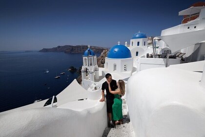 Santorini Photoshoot Oia Sunset Blue Domes