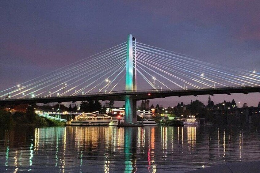 Beautiful lighted bridges that can only be appreciated from the water