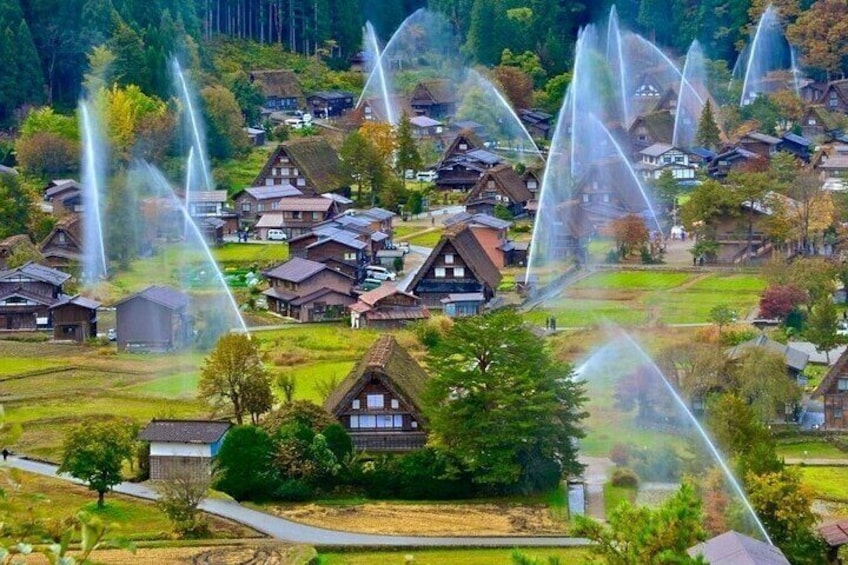 Hida Takayama and World Heritage Site Shirakawa-go from Nagoya