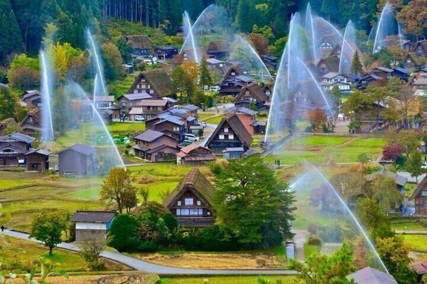 Hida Takayama and World Heritage Site Shirakawa-go from Nagoya