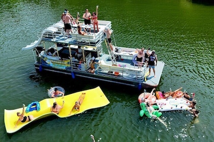 30ft Double Decker Triple Slide Party Boat with Captain up to 22