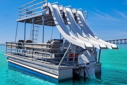 30ft Double Decker Triple Slide Party Boat with Captain up to 22