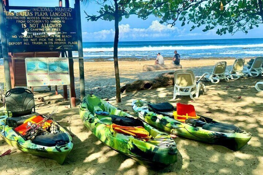 Kayak Activity on Blue Water River at Langosta