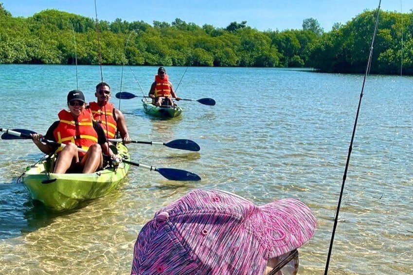 Kayak Activity on Blue Water River at Langosta