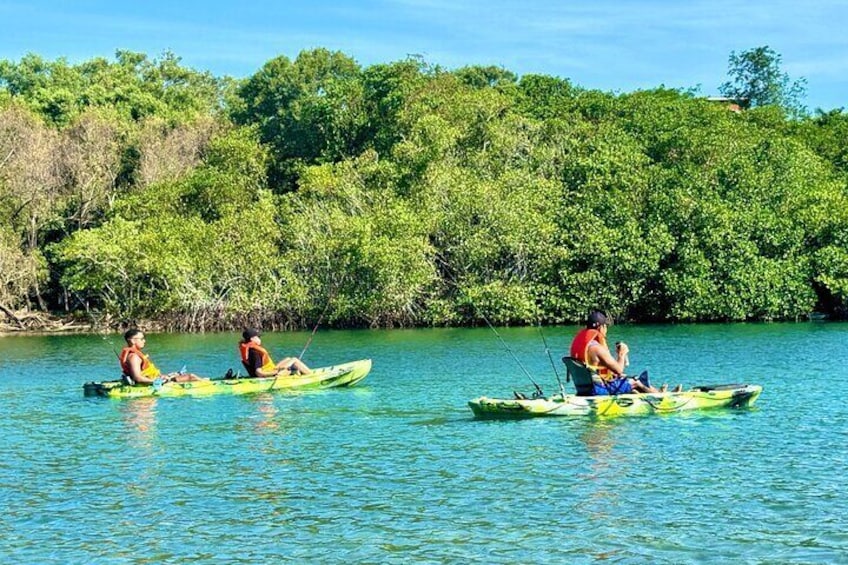 Kayak Activity on Blue Water River at Langosta