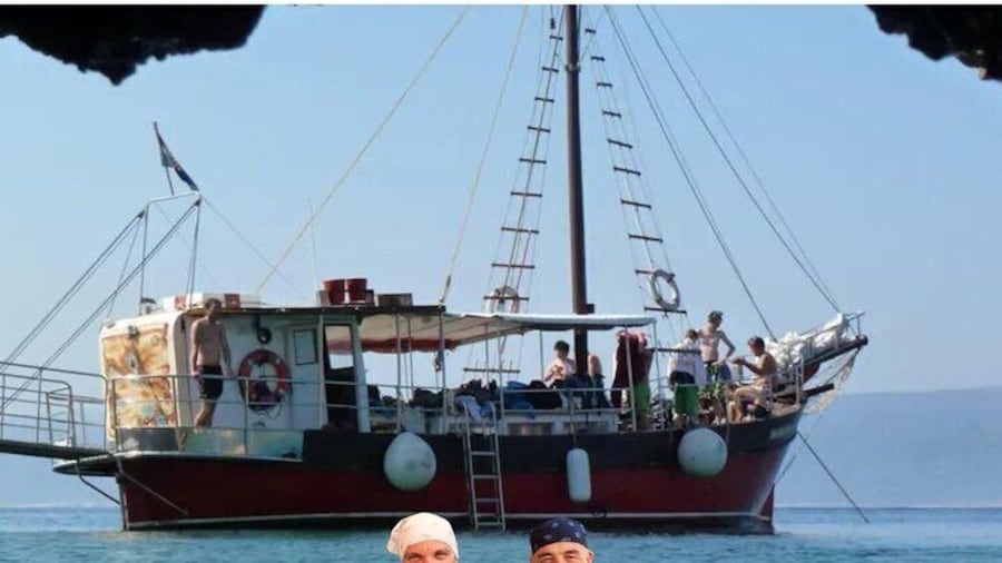 Uninhabited Island Discover Plavnik with a Pirate Ship