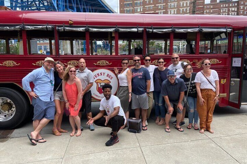 They enjoyed the tour of Cleveland, so much they had to have a group picture.