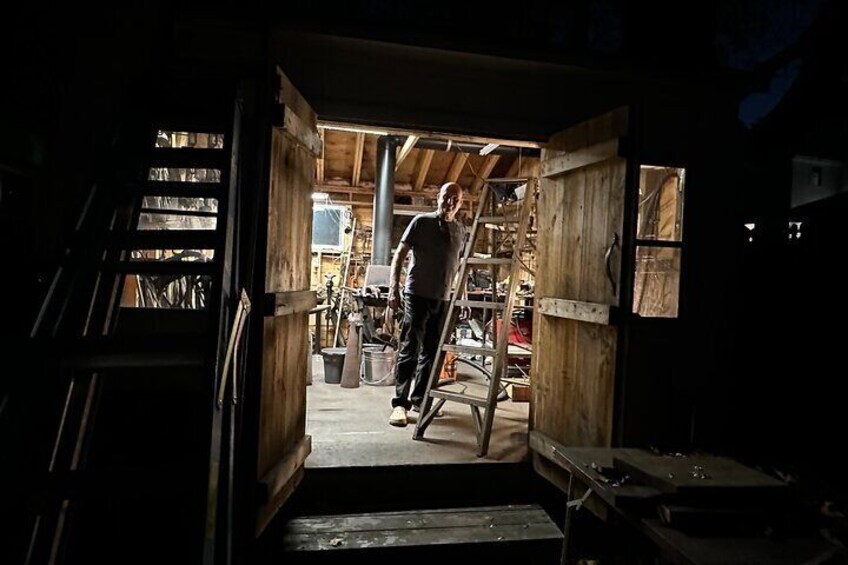 Visit a blacksmith shed, small but mighty! Once every town had a blacksmith. 