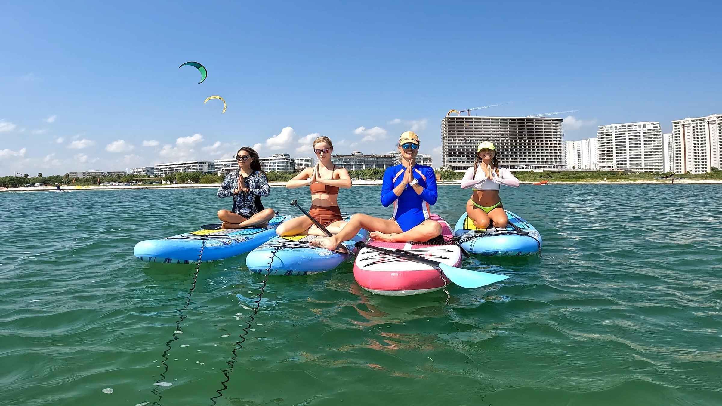 Cancún: Sup Yoga and Meditation over the Caribbean Sea