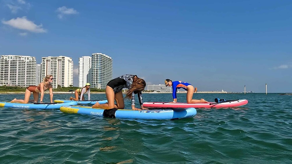 Picture 5 for Activity Cancún: Sup Yoga and Meditation over the Caribbean Sea