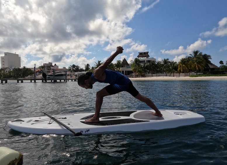 Picture 4 for Activity Cancún: Sup Yoga and Meditation over the Caribbean Sea