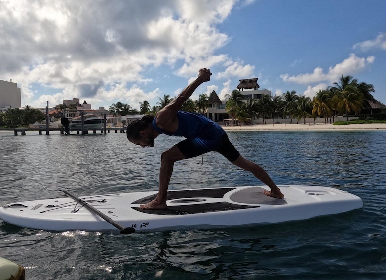 Picture 4 for Activity Cancún: Sup Yoga and Meditation over the Caribbean Sea