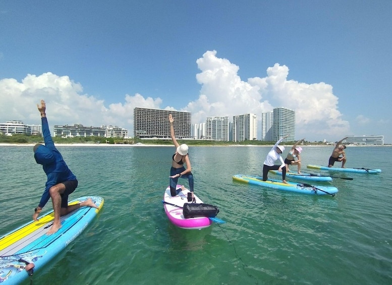 Picture 2 for Activity Cancún: Sup Yoga and Meditation over the Caribbean Sea