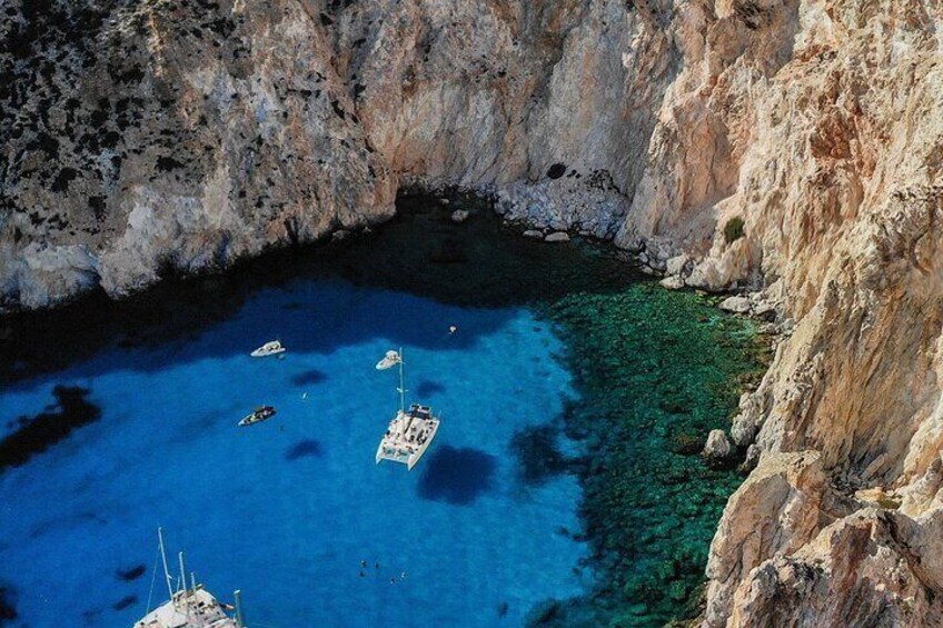 Full Day Tour to Kleftiko, Firlingos and Poliegos Catamaran
