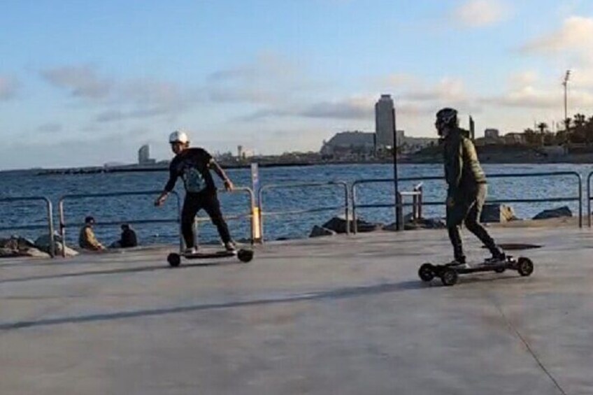 Platja de la mar bella e-skate experience 